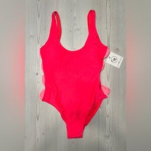 Cyn & Luca Coral Size Large One Piece Bathing Suit